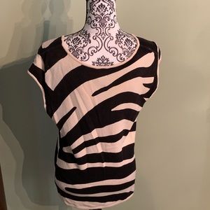 Black/Tan stripped sleeveless shirt